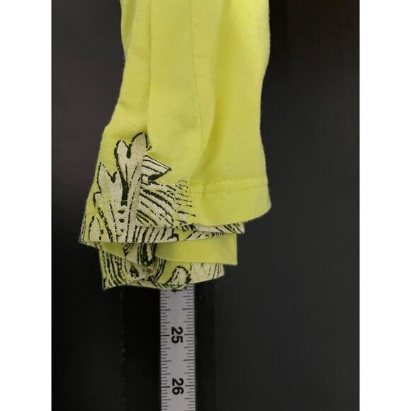 Dots Womens Baby Tee Small Neon Yellow Cross Graphic Glitter Fairy Grunge Y2K - Picture 7 of 8